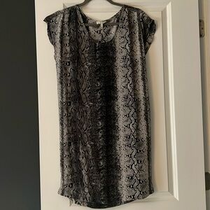 JOIE 100% silk mini dress snake print S